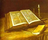 Vincent van Gogh Still Life with Open Bible painting